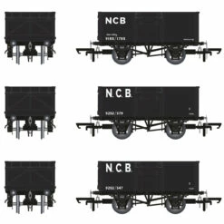 Accurascale OO Gauge 16T Mineral Wagon Triple Pack - NCB Bates Colliery Coal Model Railway Wagon ACC1071