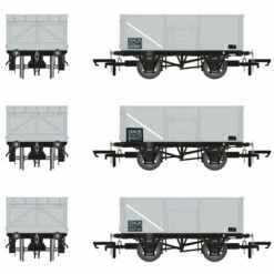 Accurascale OO Gauge 16T Mineral Wagon Triple Pack - BR Pre TOPS Coal Model Railway Wagon ACC1061