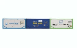 Hornby OO Gauge Sinochem, Bulk Haul & H&S Foodtrans, Container Pack, 3 X 20' Tanktainers - R60129