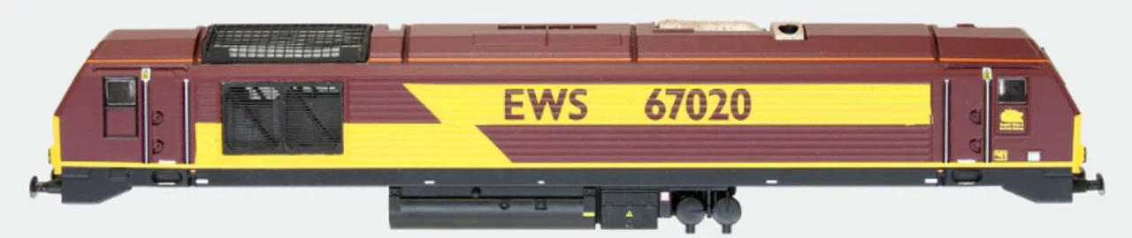 Dapol N Gauge Class 67 020 EWS Red/Gold 2D-010-015 1 Dapol N Gauge Class 67 020 EWS Red/Gold 2D-010-015