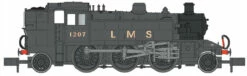 Dapol N Gauge Class 2MT Ivatt 1207 LMS Unlined Black DCC Ready Model Railway Steam Locomotive 2S-015-005