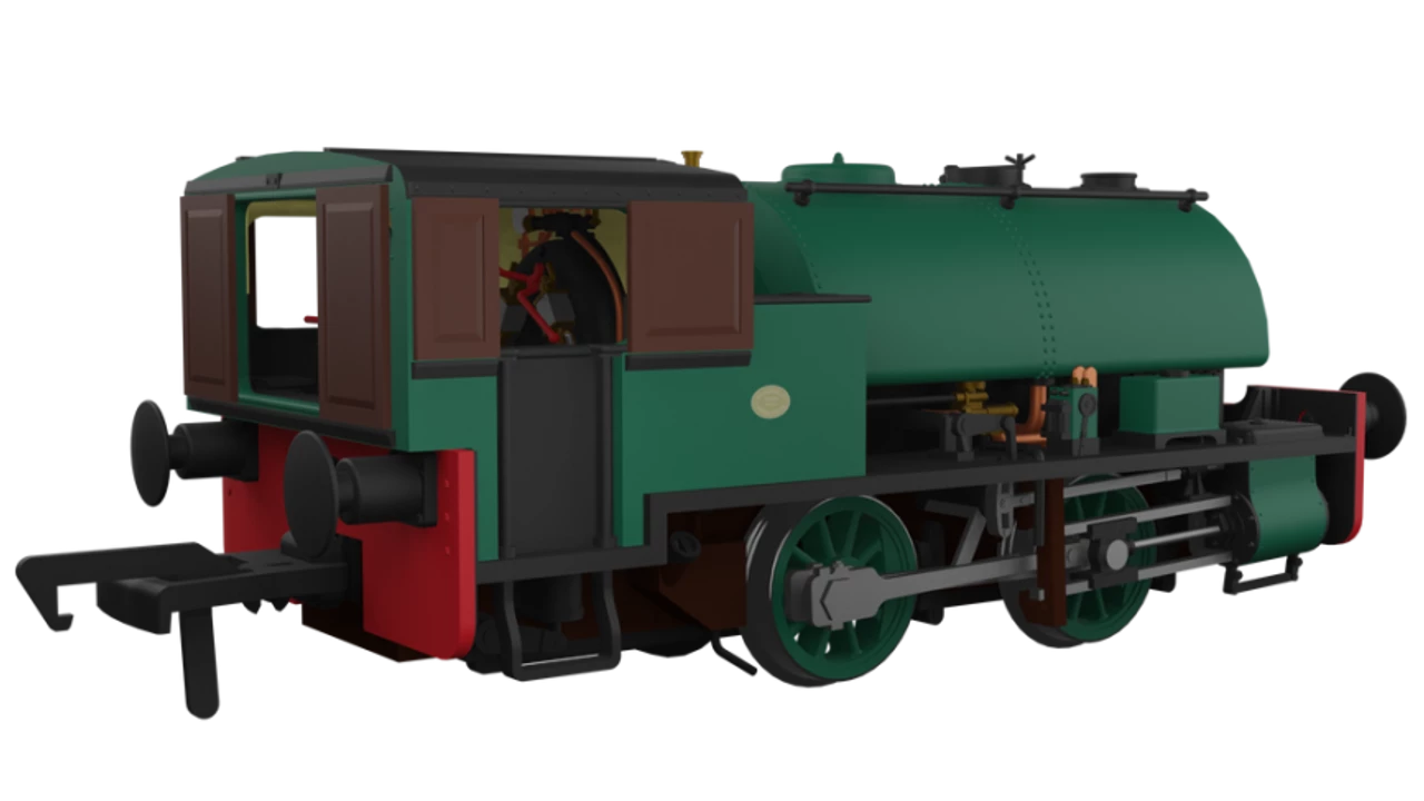 Rapido Trains OO Gauge Port Of Par Bagnall - Unlined Dark Green DCC Sound 968503 3 Rapido Trains OO Gauge Port Of Par Bagnall - Unlined Dark Green DCC Sound 968503 - Image 3