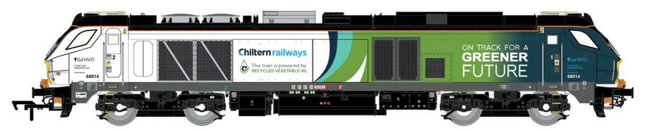 Dapol OO Gauge Class 68 014 Chiltern Railways Green Bio Fuel DCC Sound 4D-022-028S 1 Dapol OO Gauge Class 68 014 Chiltern Railways Green Bio Fuel DCC Sound 4D-022-028S