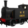 Rapido Trains OO Gauge NER Class Y7 0-4-0T - No 1800 NE Plain Black DCC Sound Model Steam Locomotive 932505
