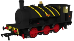 Rapido Trains OO Gauge 16" Hunslet - No. 1983/1940 Clement, NCB Black With Stripes - DCC Ready 903014