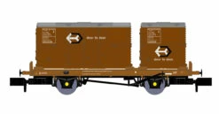 Rapido N Gauge BR ‘Conflat P’ No. B933648 (with Bauxite Containers) 921013