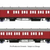Rapido Trains OO Gauge GWR Dia E140 'B-Set' Twin Pack - BR Crimson 946004