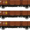 Rapido Trains N Gauge OAA Triple Pack - BR Bauxite W/Yellow Spot 956001