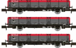 Rapido Trains N Gauge OAA Triple Pack - BR Railfreight Red/Grey Pack 2 956004