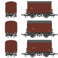 Accurascale OO Gauge SR Mixed D1478/D1479 Van - Transitional British Railways (1948-1950) - Triple Pack ACC2052