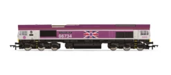 Hornby OO Gauge GBRf, Class 66, Co-Co, 66734 'Platinum Jubilee' - Era 10 R30332