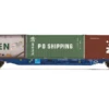 Hornby OO Gauge KFA Container Wagon With 2 X 20' Containers & 1 X 20' Tanktainer - Era 11 R60239