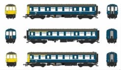 Heljan OO Gauge Class 104 3 Car DMU M50472/M59180/M50524 BR Blue Blackpool 1454