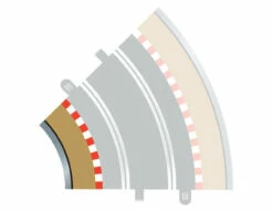 Scalextric Radius 2 Curve Inner Borders 45° X 4- 1/32 - C8225