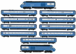 Dapol N Gauge Book Set 11 Car Class 43 HST Blue Pullman 2D-019-300