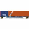 Hornby OO Gauge Touax, KFA Container Wagon With 2 Containers - Era 11 R60224