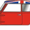 Oxford Diecast TT Mini Tartan Red/Union Jack 120MN001